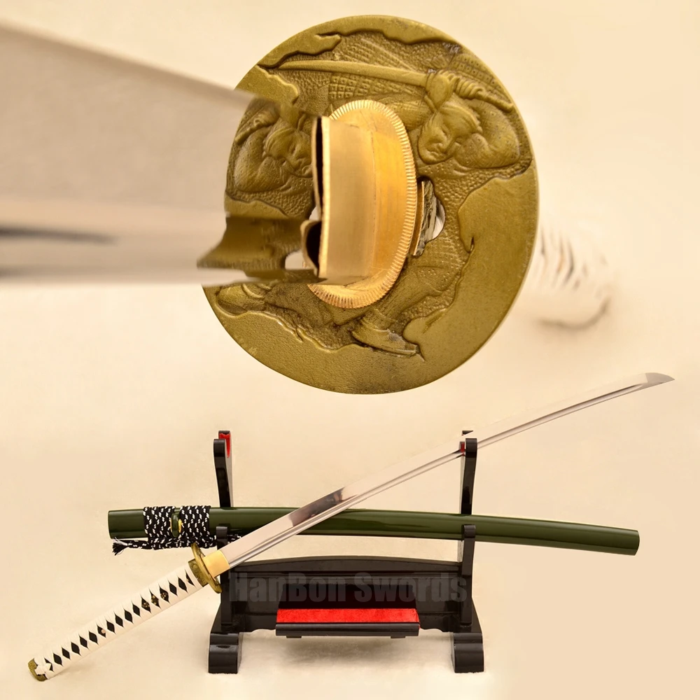 T10 Полный Тан японский самурай ручной работы 1095 Весна углеродистая сталь лезвие