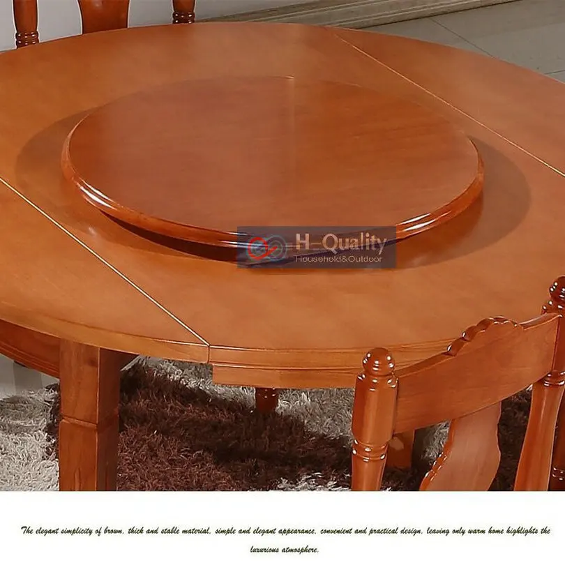Поворотный стол из цельного дуба поворотный подшипник Lazy Susan обеденный