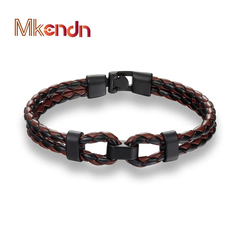 MKENDN 2018 новые модные летние Стильные черные кофейные кожаные мужские часы