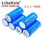 Аккумуляторная батарея LiitoKala 32700, 3,2 в, 7000 мА  ч, Lii-70A, lifepo4, 5C, для фонарика с резервным питанием