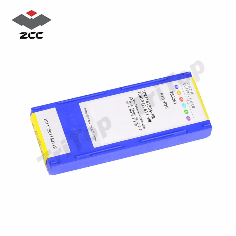 

TCMT16T304-HM YBC251 ZCC.CT carbide turning inserts postive carbide plate TCMT16T304 semi-finishing and finishing for steel