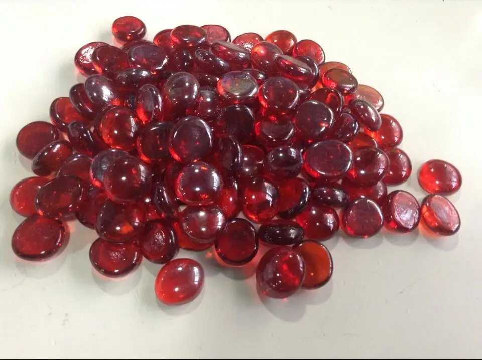 Винно красный стеклянный камень бордового цвета темно бордовые плоские бусины
