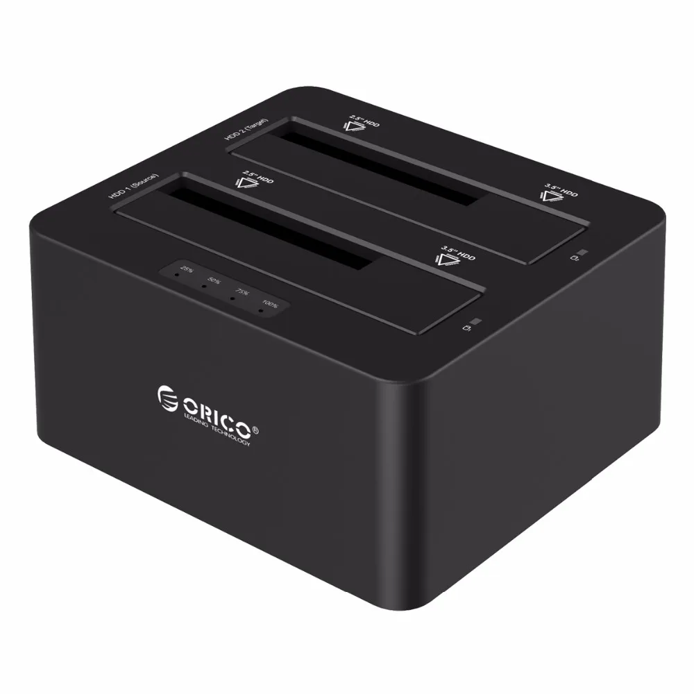 ORICO 2-bay внешний жесткий диск Док-станция USB3.0 для SATA 2,5 3,5 в с офлайн клонированной поддержкой UASP протокол 16 ТБ 6629US3