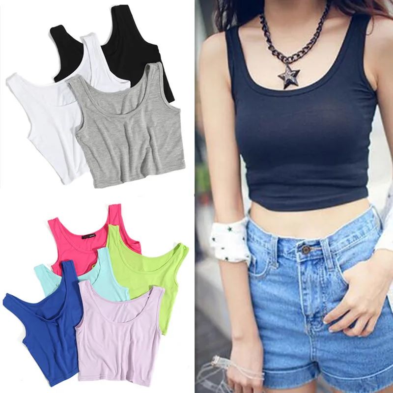 2018 летние тонкие оказать короткий топ пикантные Для женщин рукавов U Croptops топы