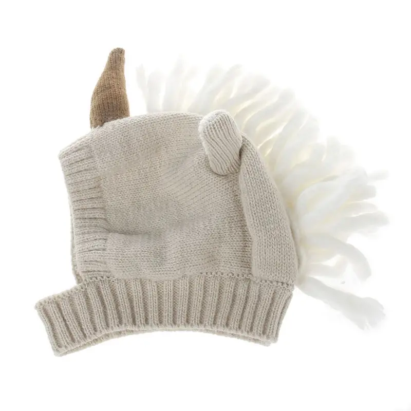 Bnaturalwell New Cute Soft Baby Knitted Hat Ear Care Warm Wool Unicorn Infant Cap Toddler Girl Boy Accessories H077S | Детская одежда и