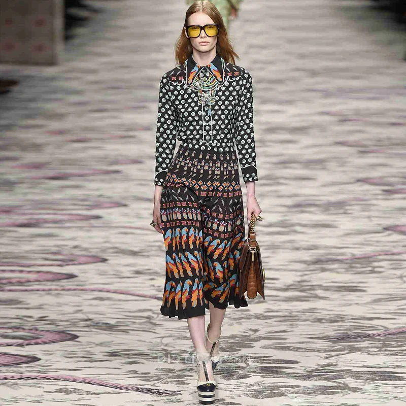 Элегантный шик Высокое качество Рождество взлетно посадочной полосы 2021 осенние