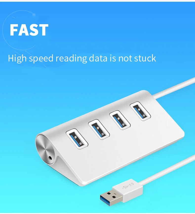 Лидер продаж-usb-хаб премиум-класса 4 Порты и разъёмы Алюминий USB OTG USB хаб для iMac, Macbook, ПК планшетный ПК и ноутбуков высокого Скорость 3,0 3 Портативный разветвитель