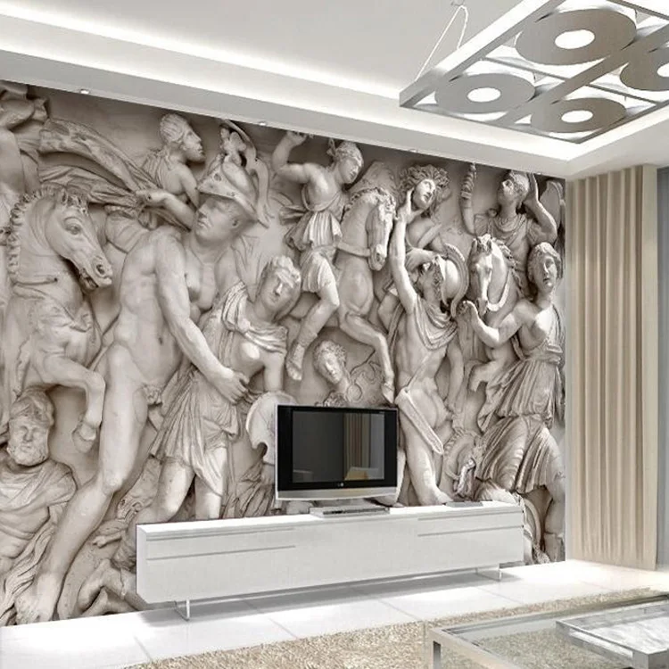 

Custom photo wallpaper 3D European Roman statues art wallpaper restaurant retro Bedroom 3D wallpaper 3D mural wallpaper Home