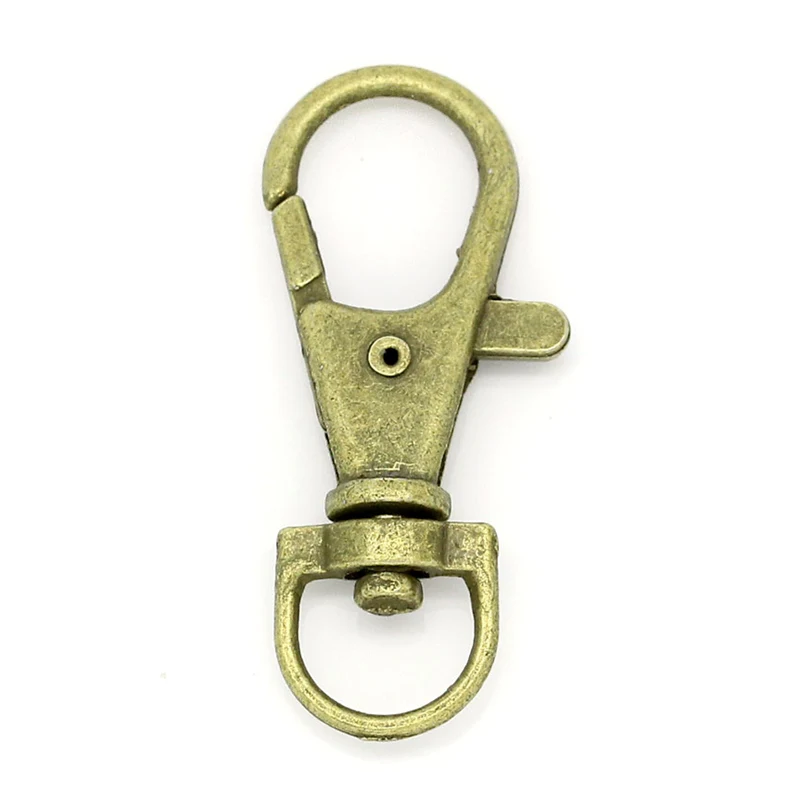 

10Pcs Lobster Clasps For Key Ring Metal Swivel Jewelry DIY Findings 37mm