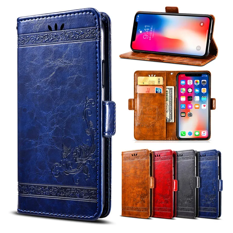 Тиснением Цветы Винтаж кожаный чехол для huawei Honor 4C Pro Y6 9i 5X6 6A 6X7 7i 7X8 9 Lite 7A Pro вид 10 V9 играть 6C Pro