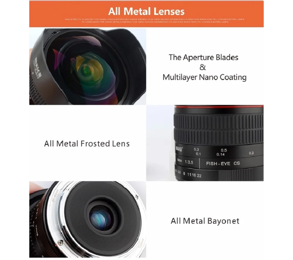 Mcoplus Meike 8 мм f/3,5 широкоугольный объектив рыбий глаз для Nikon D5300 D3100 D3200 D3300 D3400 D5100 D5200 D5500 D5600 D750 DSLR камеры