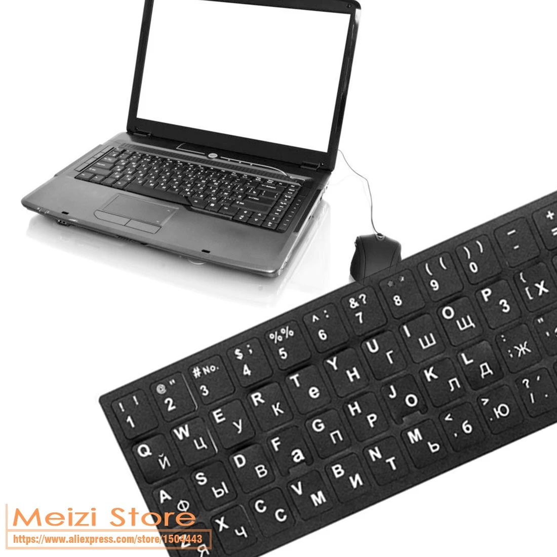 3 шт./лот стандартные водонепроницаемые наклейки на клавиатуру русском языке