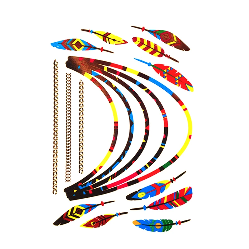 Лидер продаж 2019 Сделай Сам флэш-Татуировки золотые серебряные металлические