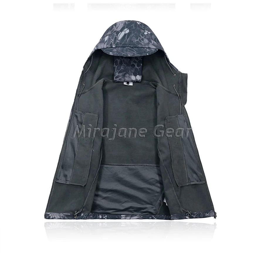 Kryptek Black Camouflage TAD Gear Style Softshell Jacket Men Outdoor Wind Waterproof Free shipping | Спорт и развлечения