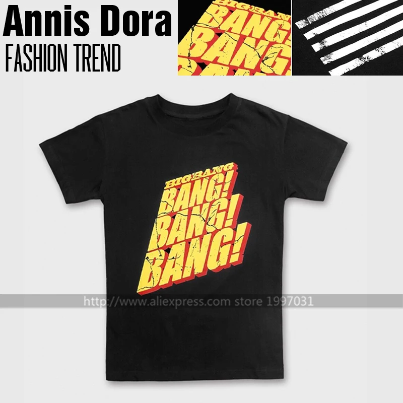 KPOP BIGBANG YG GD G-Dragon TAEYANG T.O.P DAESUNG SEUNGRI V.I.P сделано в стиле bangbangbang футболка с короткими