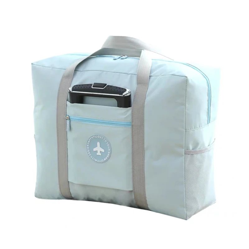 Sky blue MARKROYAL Большая вместительная складная дорожная сумка для мужчин, водонепроницаемая плотная сумка из ткани Оксфорд, Большая вместительная сумка для путешествий, для переноски багажа - Цвет: Sky blue