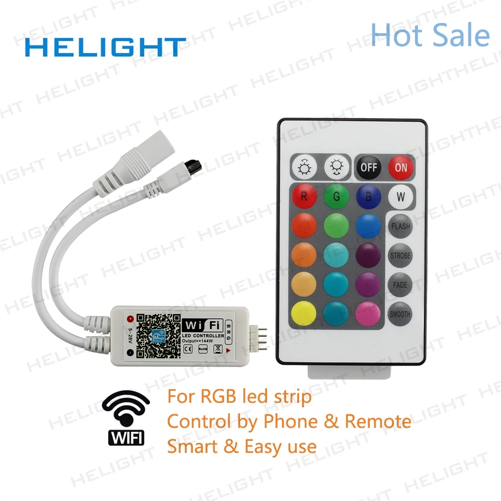 Wi-Fi RGB+ IR24key полоса управления музыкой Лер Amazon Alexa Google Home телефон Wi-Fi музыка управление Лер для 5050 3528 RGB полосы