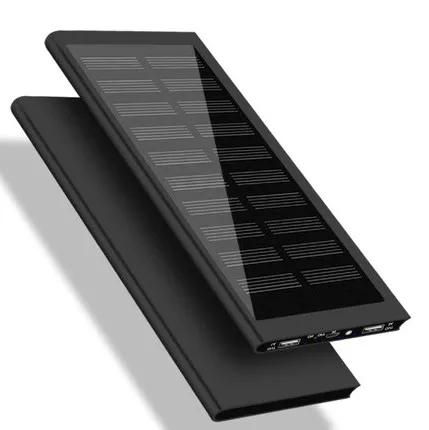 Новый тонкий металлический 20000 мАч солнечный power Bank портативный внешний