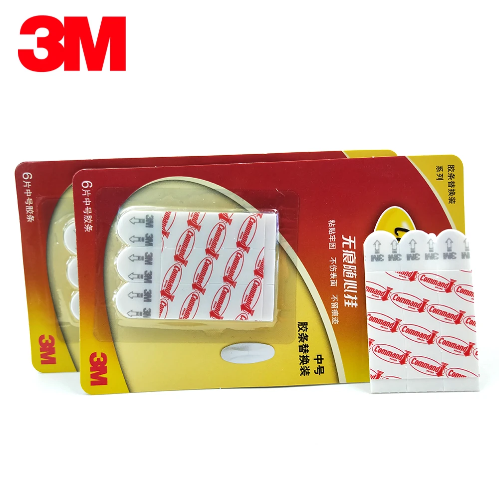 

2 Packs Medium Size 3M command adhesive strips for hanging removable adhesive strip,Mounting Strips Wall Hanging Tabs 1KG /3Lb