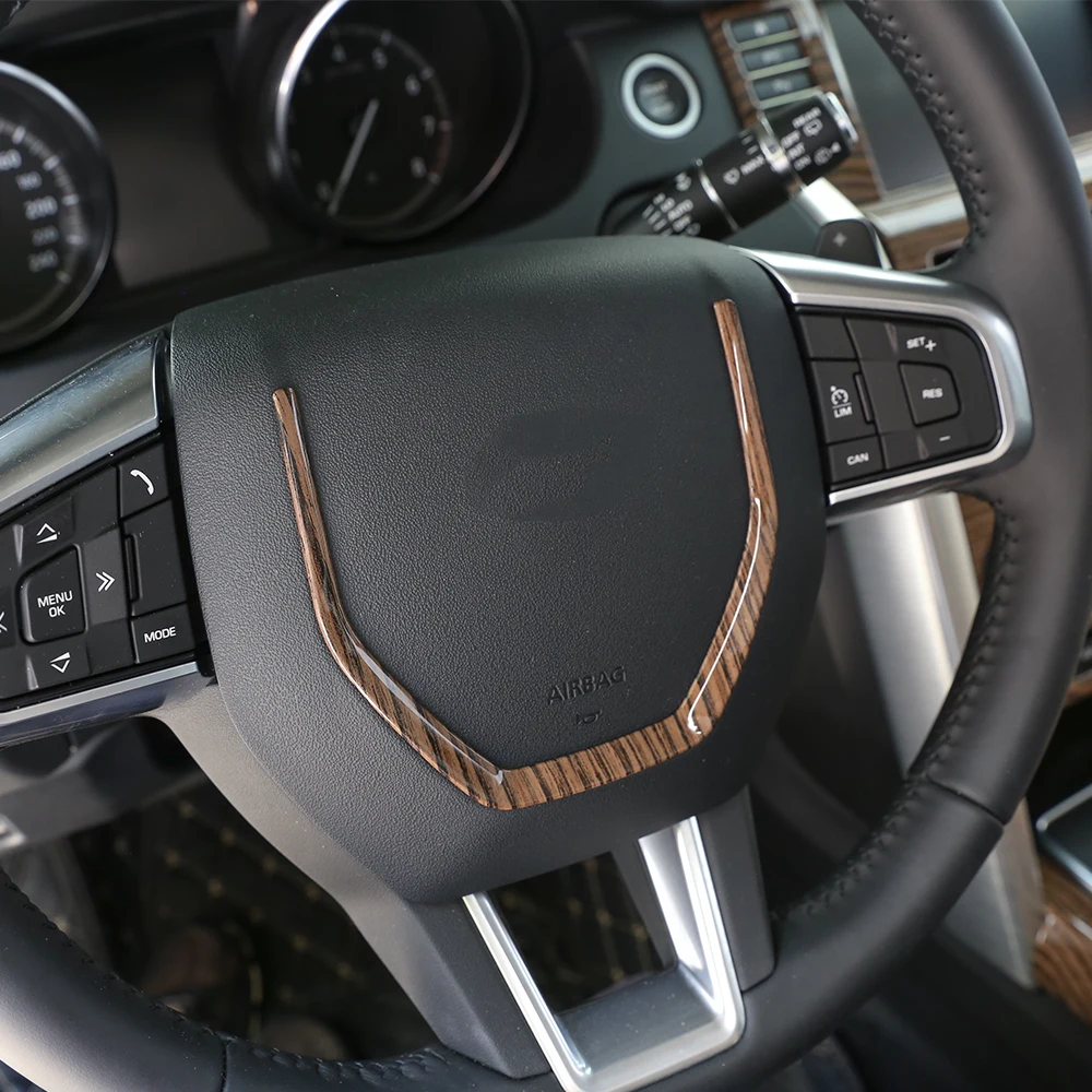 

1 Pcs For Land Rover Discovery Sport 2015-2018 Sands Wood Grain ABS Steering Wheel Sequins Trim Car Accessories