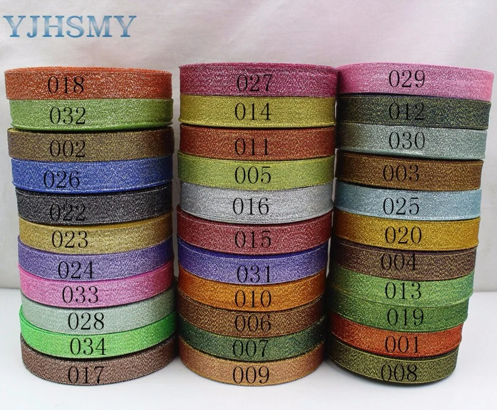 YJHSMY K 171018 15MM 15 мм 33 цвета на выбор 25 ярдов зеленая луковая лента для свадебного