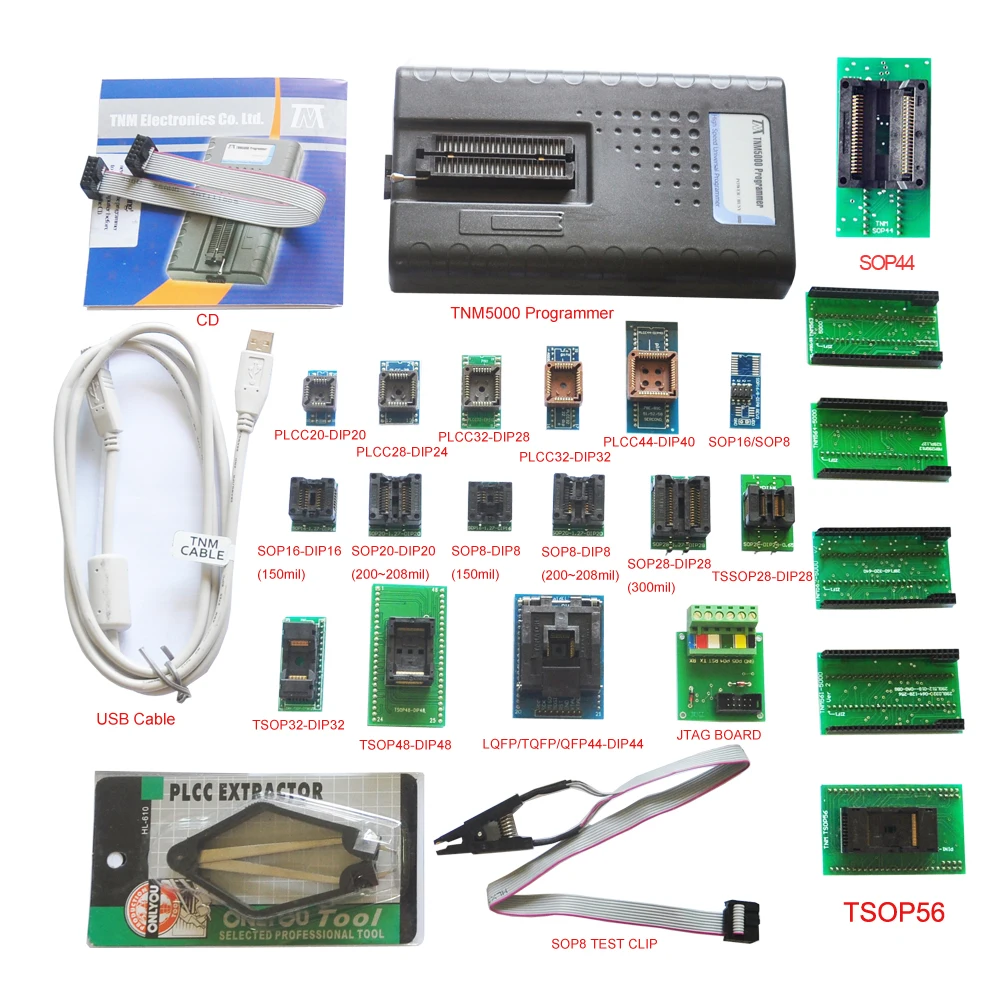 Новинка 2020 универсальный программатор TNM5000 EEPROM + адаптер 18 шт. для NAND