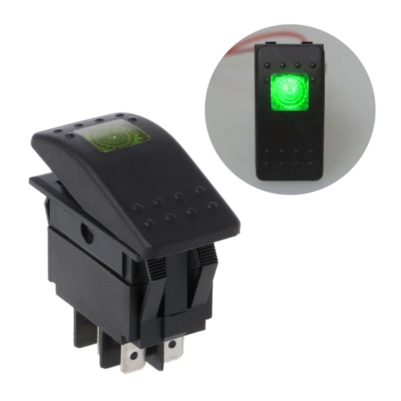 

4 Pin Waterproof 12V 20A Bar Rocker Toggle Switch LED Light Car Boat