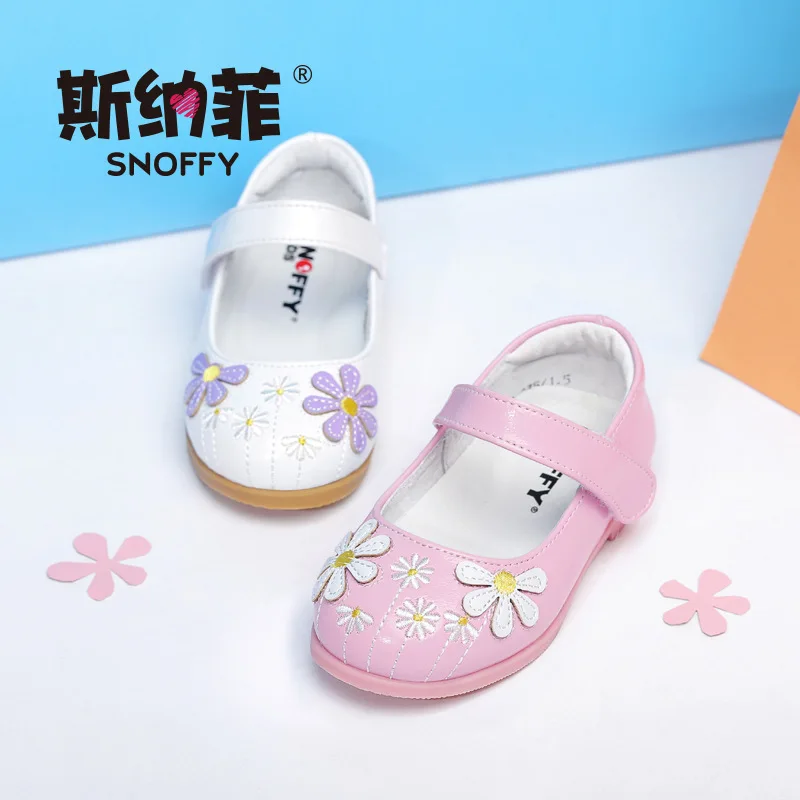 Snoffy/платье для девочек с цветочным узором; Chaussure Enfant; детская обувь на высоком каблуке; нескользящая обувь принцессы для танцев; TX264
