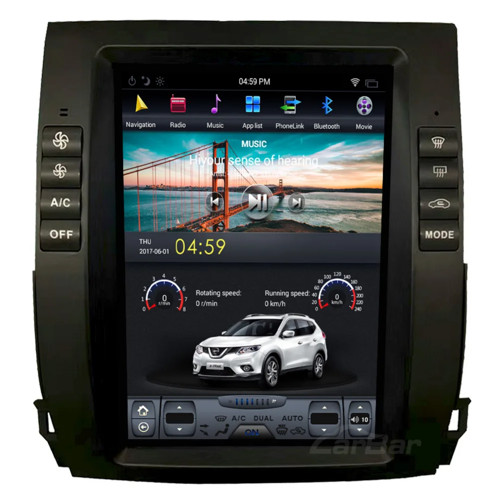 10," вертикальный экран Android автомобильный DVD gps-навигация, радио, стерео-плеер для Toyota Land Cruiser Prado 120 Lexus GX470