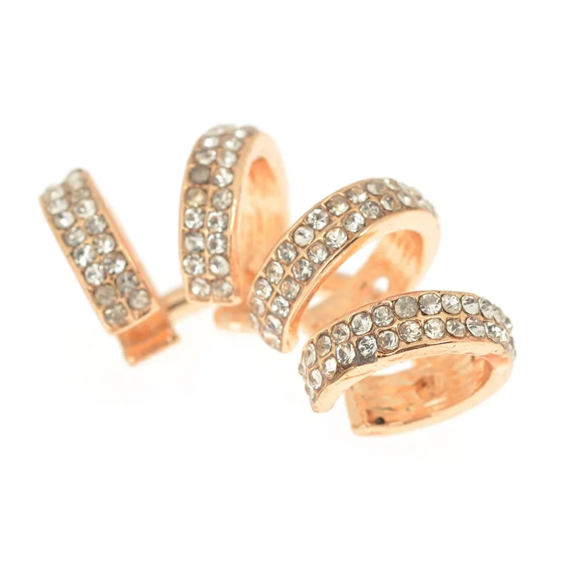 Серьги клипсы IMIXLOT в стиле панк золотого и серебряного цвета без пирсинга