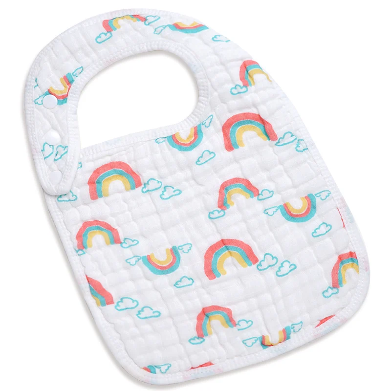 Rainbow Muslinlife/хлопковые детские нагрудники; бандана для новорожденных; детские нагрудники; шарф для кормления; слюнявчик; полотенце; нагрудник; детские вещи - Цвет: Rainbow