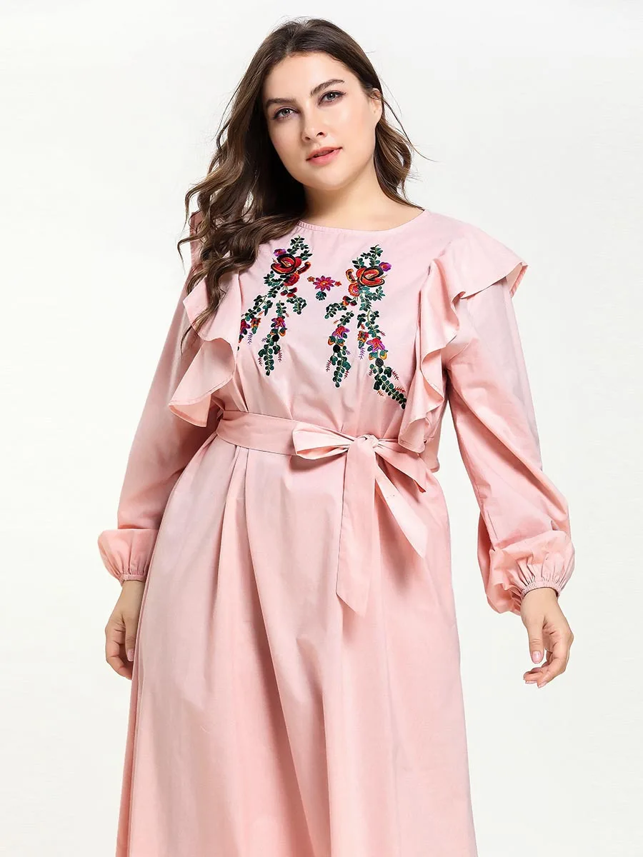 Muslim Arabic Islamic Dubai Kaftan Dress Morocco Ramadan Moroccan Middle Eastern Abaya Big Size Casual Vestidos | Тематическая