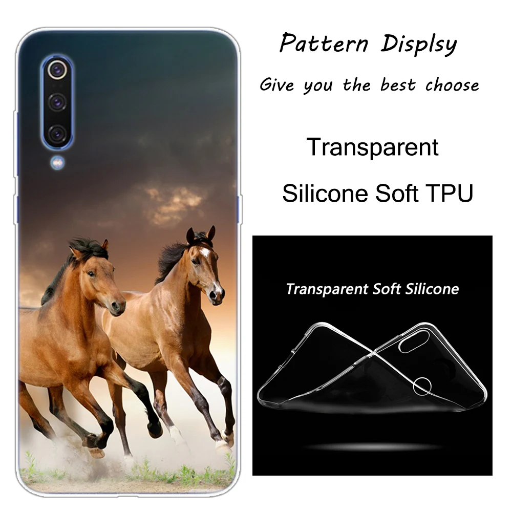 002 Горячие лошади бег силиконовый чехол для Xiaomi Pocophone F1 9T 9 9SE 8 A2 Lite A1 A2 Mix3 Redmi K20 7A Note 4 4X5 6 7 Pro S2 крышка - Цвет: 002