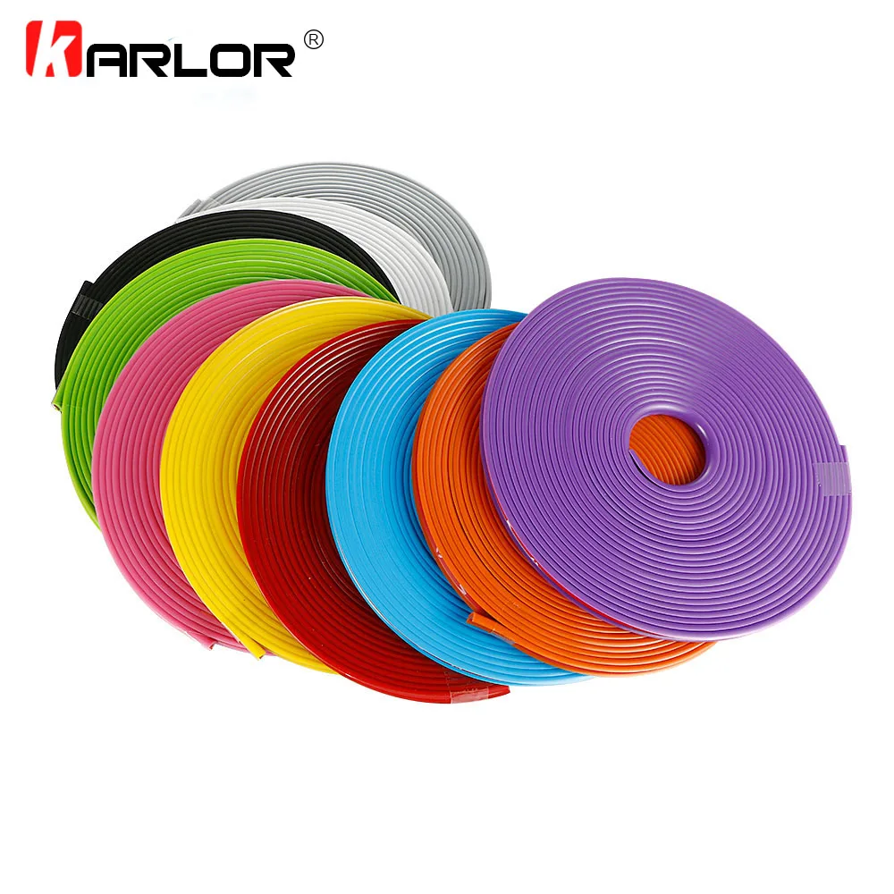 

Car Wheel Tire Hub Sticker Care Cover Decal Moulding Car Styling Strip 8M Auto Rim Tire Wheel Arch Protection Accessories