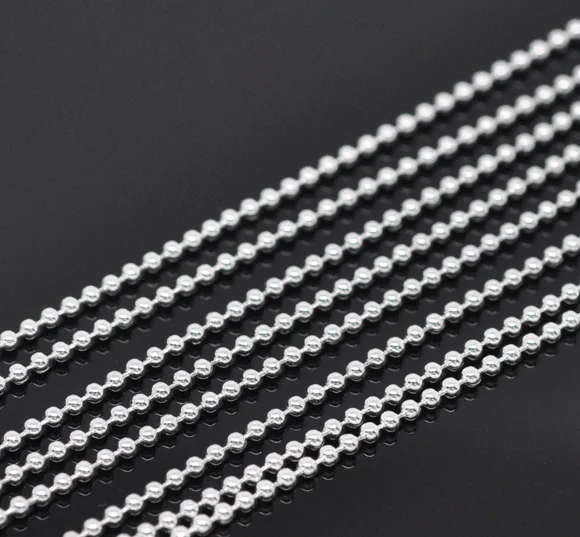 DoreenBeads 10 м шарик серебряного цвета цепи результаты 1 5 мм диаметр. (B13961)|color ball chain|chain