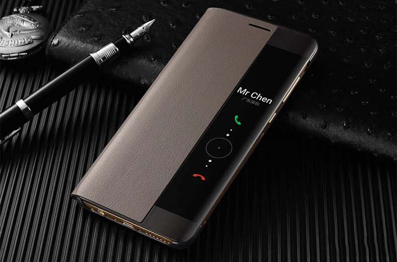 Чехол-книжка из искусственной кожи для huawei mate 9 Pro, чехол для телефона с окошком для просмотра, чехол s для huawei mate 9 Porsche, дизайнерский чехол-Кобура