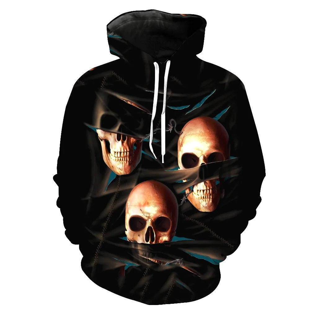 MWBAY 3D Various Skulls Sweatshirts Unisex Men Womens Hoodies Couple Spring Autumn Winter Loose Thin Hooded Hoody Tops | Женская одежда
