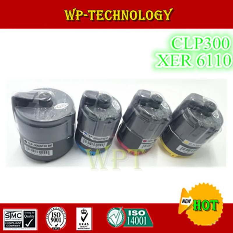 Высококачественный цветной тонер картриджи 4 шт. подходит для Samsung 6110 Xerox Phaser и т.