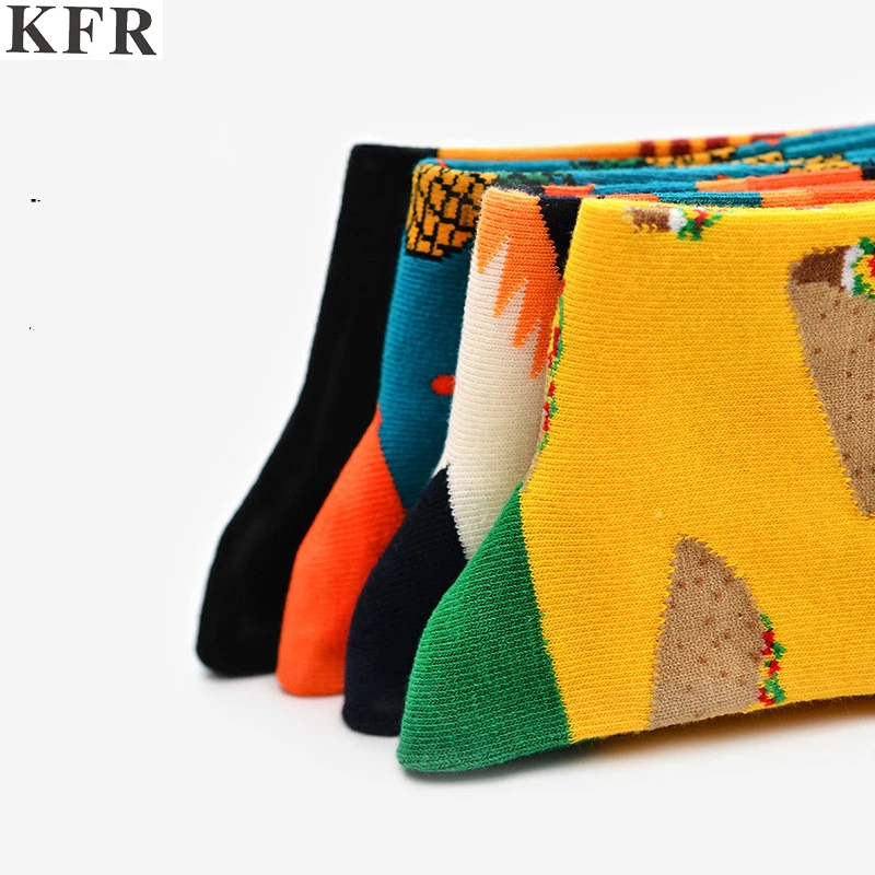 Модные хлопковые мужские Смешные художественные носки в стиле Happy Sox с