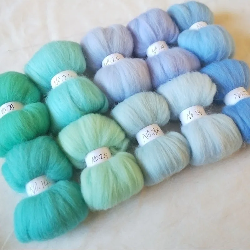 Wfpfbec Шерстяное волокно ровинг шитье для вязания игл ручная окраска DIY забавная