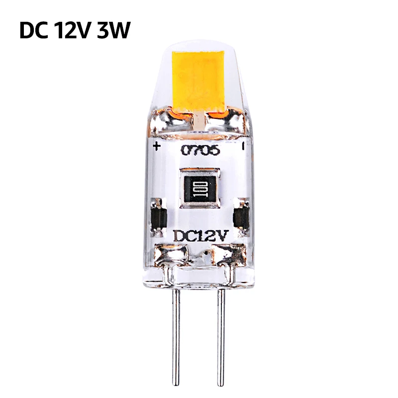G4 Светодиодный светильник AC DC 12 В светодиодный светильник с затемнением COB G4 светодиодный светильник 3 Вт 6 Вт 360 Угол луча лампы заменить галогенные люстра-прожектор - Испускаемый цвет: DC 3W