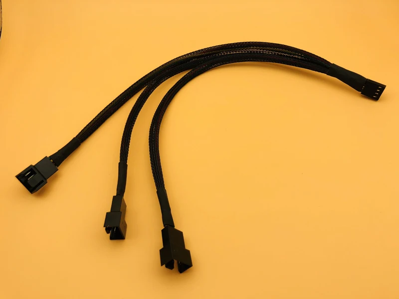 От 1 до 3 PWM 4 P Женский 3/4 Pin вентилятор адаптер 4Pin сплиттер кабель для компьютера