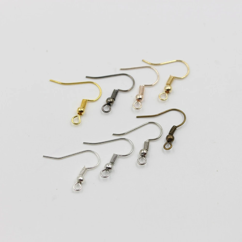 Крючок для ушей золотистый/серебристый/никелевый 50 шт.|jewelry findings|silver toneear hook |