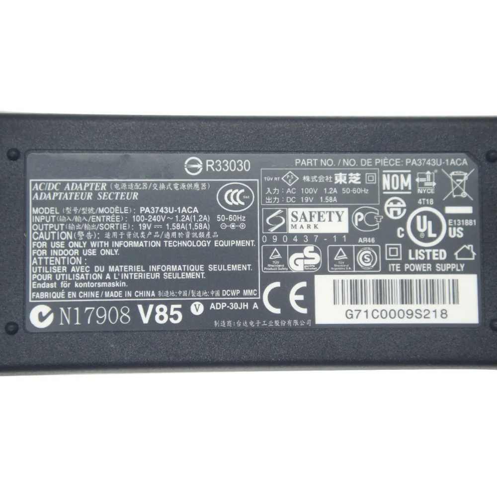 Новое зарядное устройство 30 Вт 19 в 5 а 2 * мм для Toshiba Mini NB200 NB205 NB250 NB255|Адаптеры