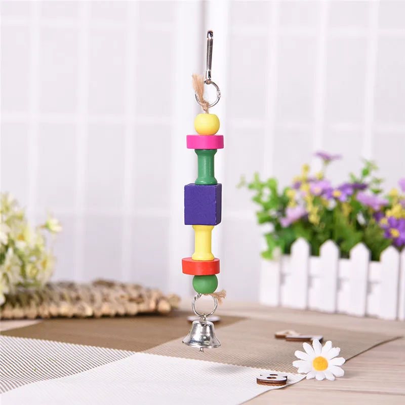 Забавные деревянные игрушки для скалолазания птицы попугай по веревочной