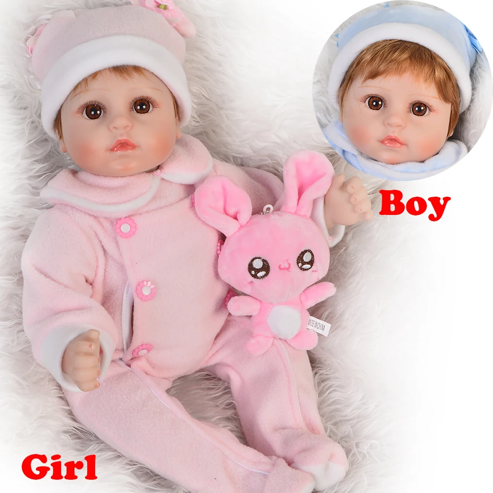 

Reborn baby doll toys for boy girl 18"43cm lifelike newborn bebes silicone reborn baby doll real Bebe alive bonecas