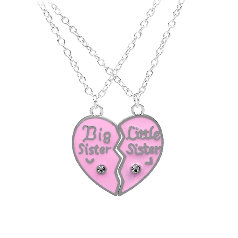 Бис сестра маленькая ожерелье набор для девочек разбитое сердце в форме