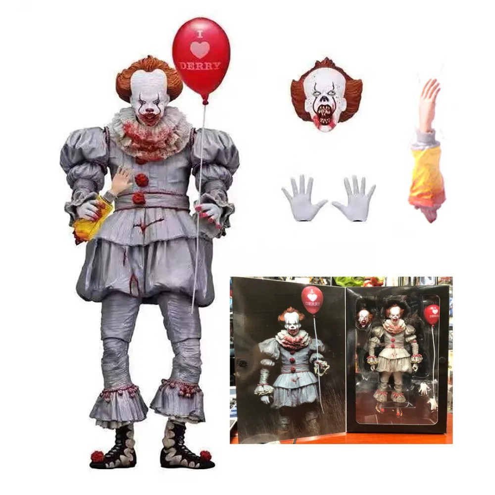 NECA-figura de acción Pennywise de Stephen King, muñeco de juguete de terror, regalo de Navidad para niños