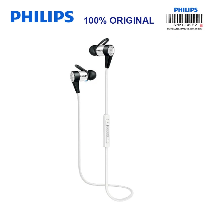 Беспроводные Наушники Philips SHB5800 с микро usb NFC функцией ушной крючок для Iphone X 8 Plus