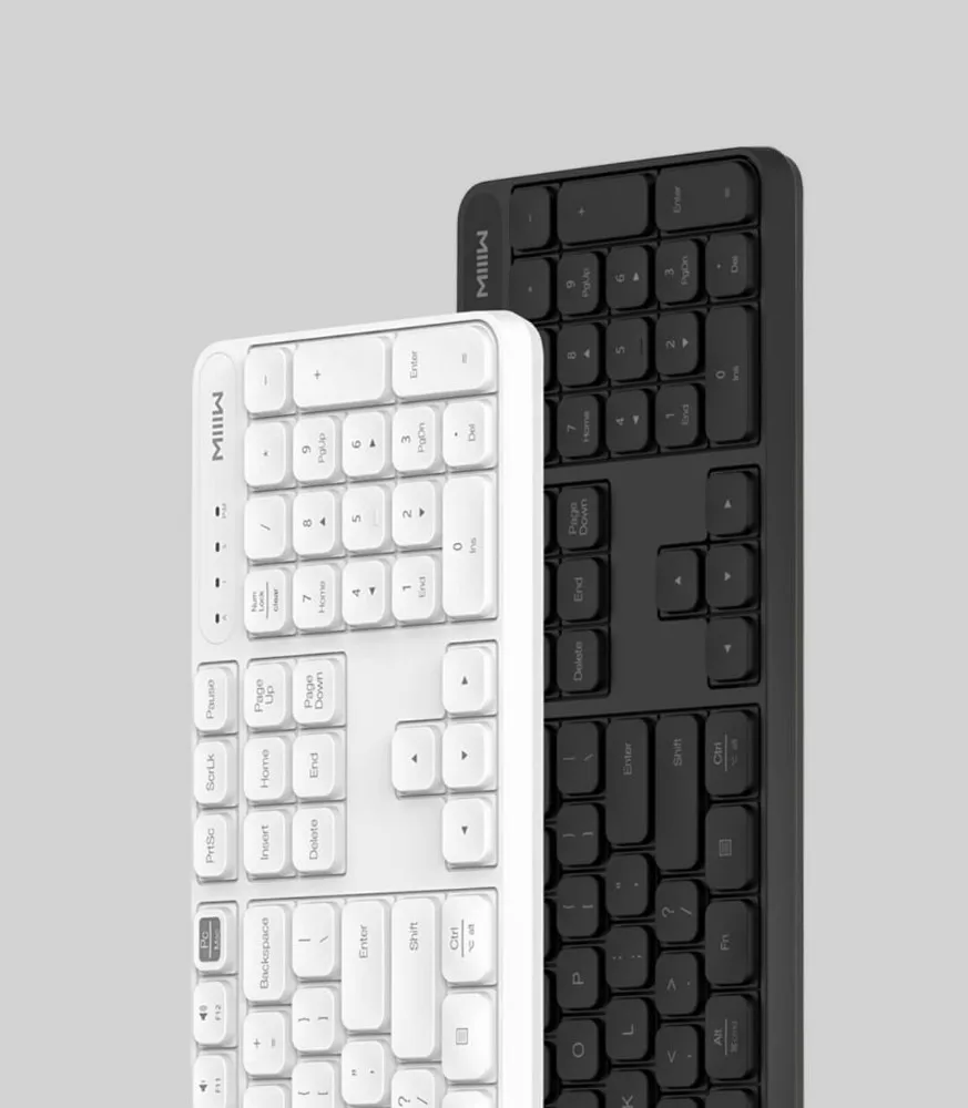 Оригинальная Беспроводная Офисная Клавиатура Xiaomi Xiomi Miiiw с 104 клавишами, 2,4 ГГц, Многофункциональная Беспроводная портативная клавиатура
